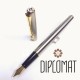 德國 DIPLOMAT 迪波曼 Traveller Stainless Steel Gold 鋼桿金夾鋼筆