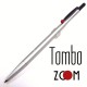 日本 Tombow 蜻蜓牌 Zoom 紅點霧銀手帳式原子筆