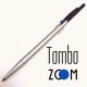 日本 Tombow 蜻蜓牌 Zoom 藍點霧銀手帳式原子筆