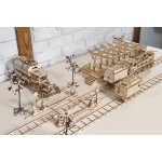 烏克蘭UGEARS 木製自我推進模型 - 車站月台 Railway Platform