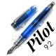 日本 PILOT 百樂 Custom Heritage 92 系列 透明 14k 活塞上墨 鋼筆（透藍色）