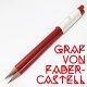 德國 Graf von Faber-Castell 繩紋飾 三入一組鉛筆（India Red 印度紅）