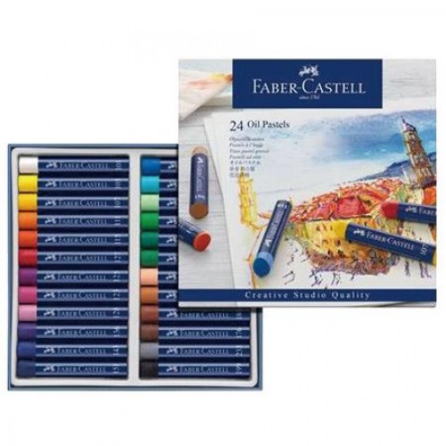 德國 Faber-Castell 輝柏 創意工坊油性粉彩條（24色）127024