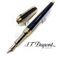 法國 S.T. DUPONT 都彭 LINE D MEDIUM系列 Windsor Blue & Gold 14K 鋼筆（新款）