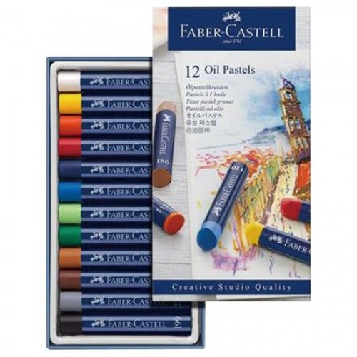 德國 Faber-Castell 輝柏 創意工坊油性粉彩條（12色）127012