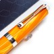 義大利 Montegrappa 萬特佳 PASSIONE 熱情系列 18K 賽璐璐純銀 鋼筆（橘色）