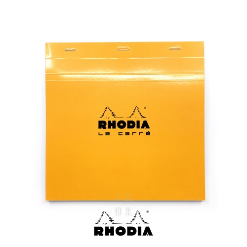 法國 RHODIA N°210 橘色上翻筆記本 210mmx210mm 方格內頁（210200C）