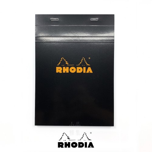 法國 RHODIA N°16 黑色上翻筆記本 148mmx210mm A5 方格內頁（162009C）