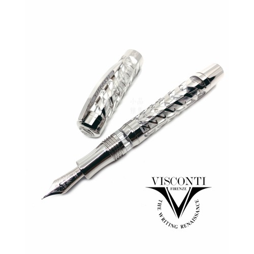 義大利 Visconti 925純銀 WaterMark 限量 23K PD尖 負壓上墨 鋼筆