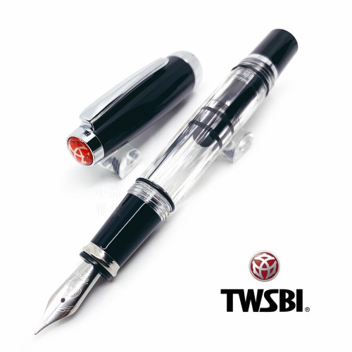 臺灣 TWSBI 三文堂 Diamond mini 半黑半透 活塞 鋼筆