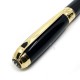 法國 S.T. DUPONT 都彭 LINE D Black lacquer & Gold 14K鋼筆（新款 LARGE系列）