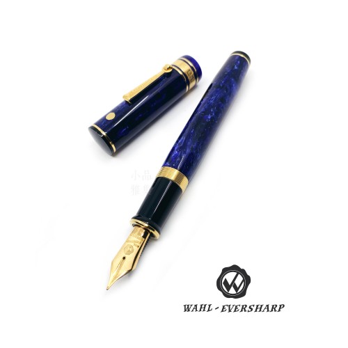 美國 Wahl-Eversharp DECOBAND 飾環系列 Oversized 14K金 氣壓上墨 鋼筆（POSITANO 波西塔諾 金夾）