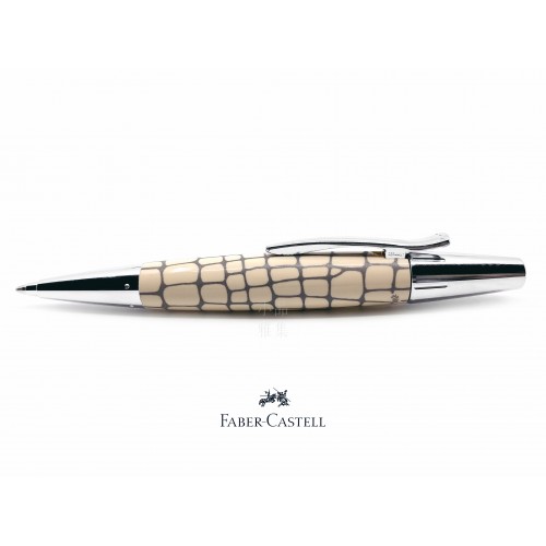 德國 Faber-Castell 輝柏 E-Motion系列 天然樹脂 鱷魚紋 象牙白 原子筆（148352）