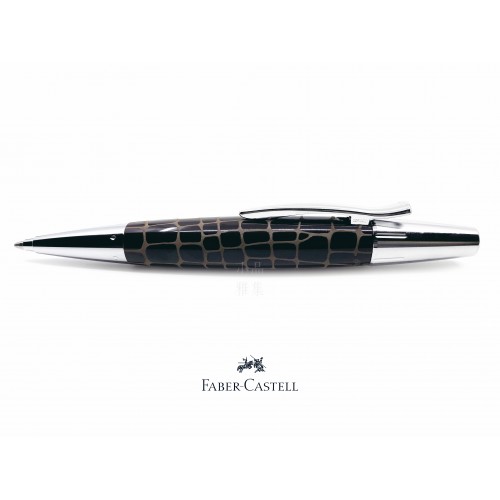 德國 Faber-Castell 輝柏 E-Motion系列 天然樹脂 鱷魚紋 深褐色 原子筆（148355）