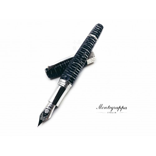 義大利 Montegrappa 萬特佳 EXTRA OTTO 全球限量888支 八角賽璐珞 18K 鋼筆（斑馬 Zebra）