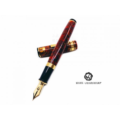 美國 Wahl-Eversharp DECOBAND 飾環系列 Oversized 14K金 氣壓上墨 鋼筆（FLAMENCO）