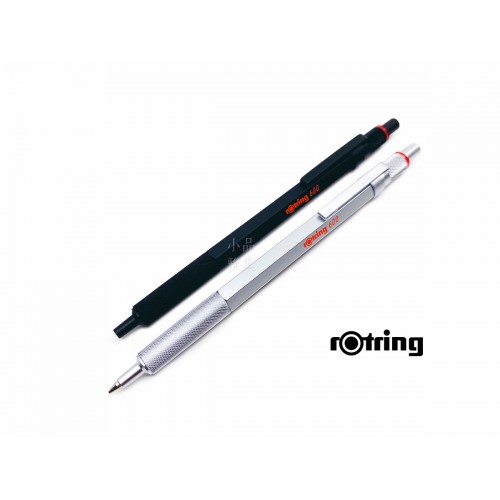 德國 rOtring 洛登 600型 金屬筆桿  原子筆（黑/銀）