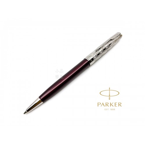 派克 PARKER 新款SONNET 卓爾致臻系列 原子筆（典藏紅）