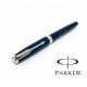 派克 Parker 新款Sonnet 卓爾系列 不鏽鋼尖款 鋼筆（霧藍白夾）