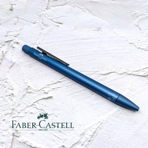 德國 Faber-Castell 輝柏 NEO 髮絲紋袖珍型 原子筆 深藍（146165）