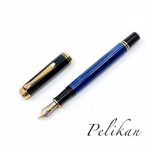 德國 Pelikan 百利金 M400 14k金 鋼筆（藍條金夾）