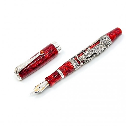 義大利 Montegrappa 萬特佳 十二生肖系列 限量 925純銀 18K 鋼筆（雞）