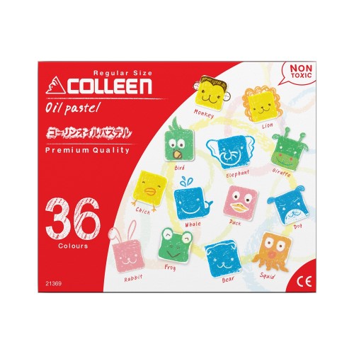 日本 COLLEEN 可力 油性粉蠟筆 36色 (21369)