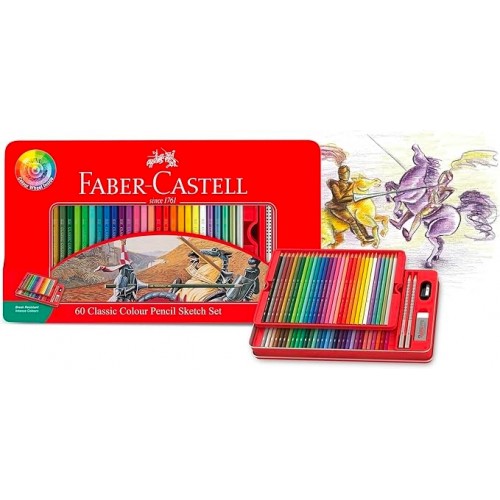 德國 Faber-Castell 輝柏 60色 油性色鉛筆(鐵盒裝115893)