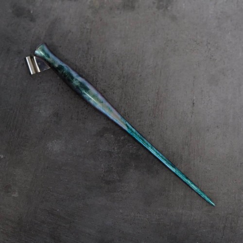 Silver and Turquoise Oblique Pen Holder