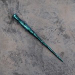 Turquoise Silver Painted Straight Pen Holder