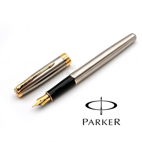 派克 Parker 新款Sonnet 卓爾系列 不鏽鋼尖款 鋼筆（鋼桿金夾）