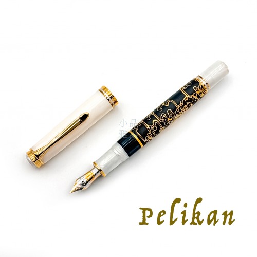 德國 百利金 Pelikan  限量款 M800 White tiger 白虎 18C金 鋼筆 