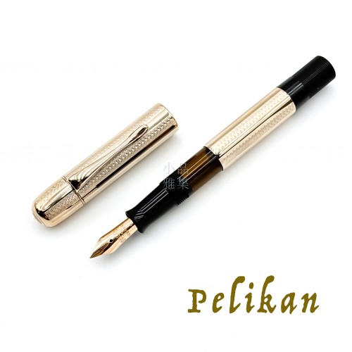 德國 Pelikan 百利金 2000年 M100 復刻1931 鍍白金筆身 18K 鋼筆 