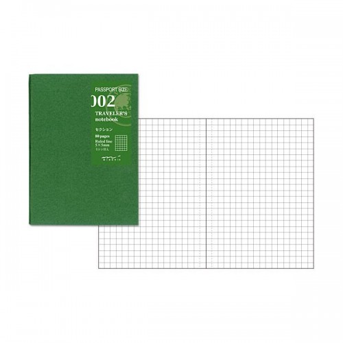 日本 MIDORI TRAVELER'S notebook PA SIZE#002 方格內頁