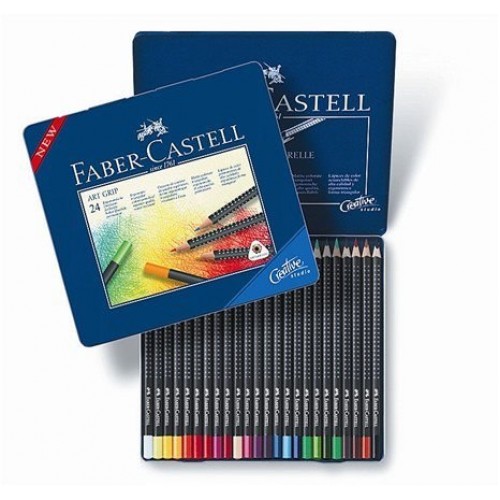 德國 Faber-Castell 輝柏 ART GRIP 24色 創意工坊油性色鉛筆(114324)