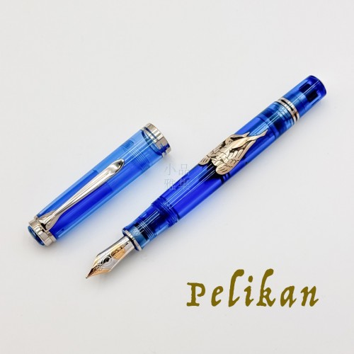  德國 Pelikan 百利金 M800 螺鈿 18C金 鋼筆 『Daedalus Icarus 藍天銀翼』全球限量800支 