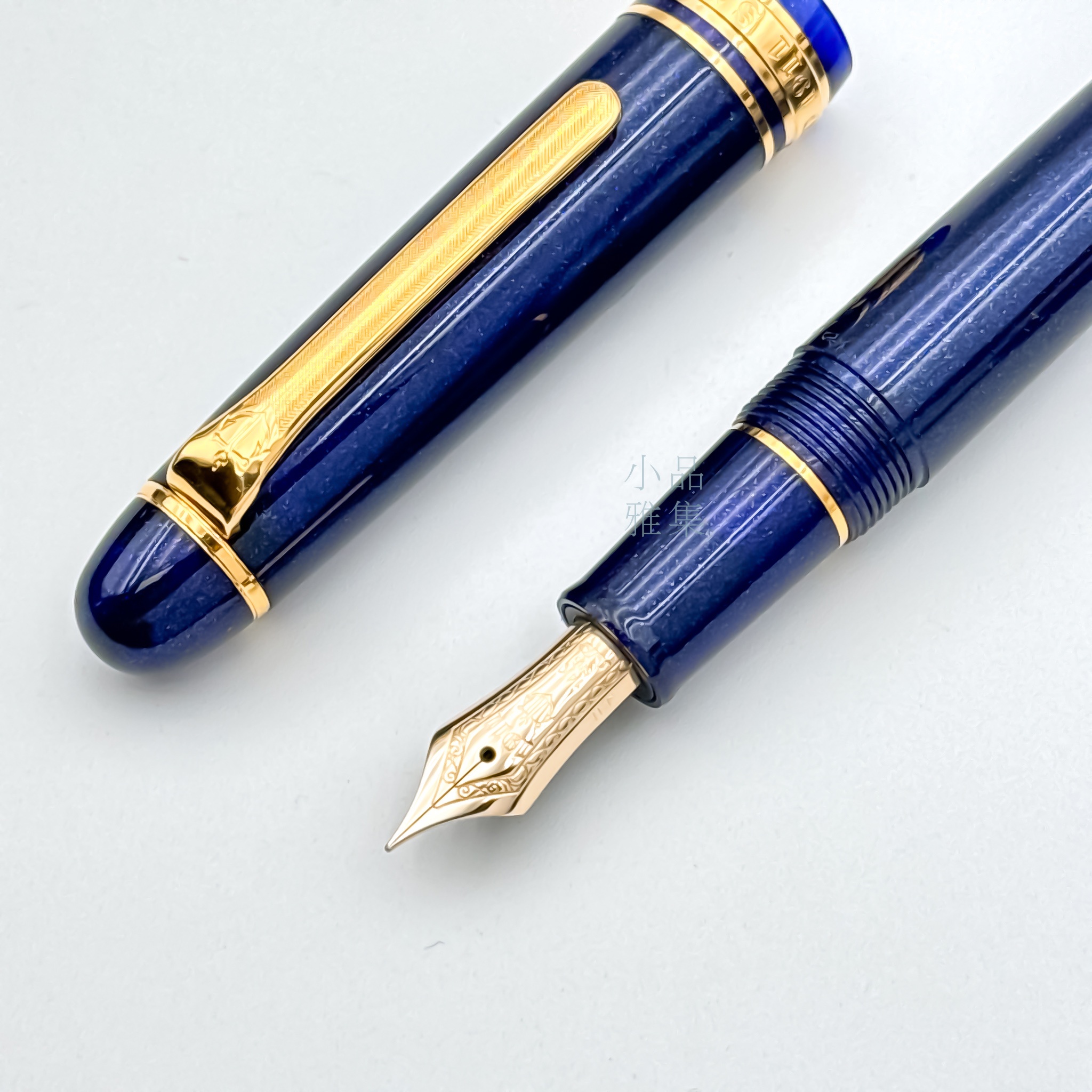 日本Sailor寫樂Promenade 藍桿金夾14K 鋼筆海錨筆夾停產款( ＃YY1939D）