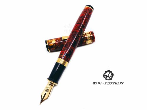 美國 Wahl-Eversharp DECOBAND 飾環系列 Oversized 14K金 氣壓上墨 鋼筆（FLAMENCO）