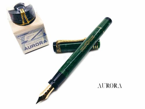 義大利 Aurora Internazionale 全球限量919支 18K 活塞鋼筆（綠色金夾）