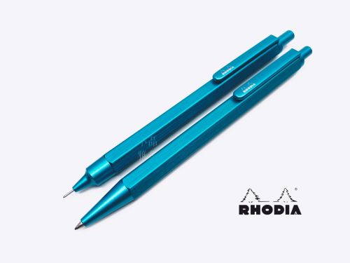 法國 RHODIA 按壓式自動鉛筆0.5/原子筆0.7（2020限定藍綠色）