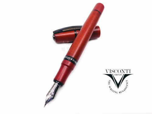 義大利Visconti HOMO SAPIENS智人 火山熔岩14K鋼筆 Lava Color Terra di Siena 磚紅