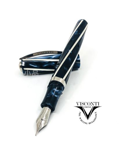 義大利 Visconti divina 迪維娜系列 imperial blue 18K  鋼筆（迷霧藍）