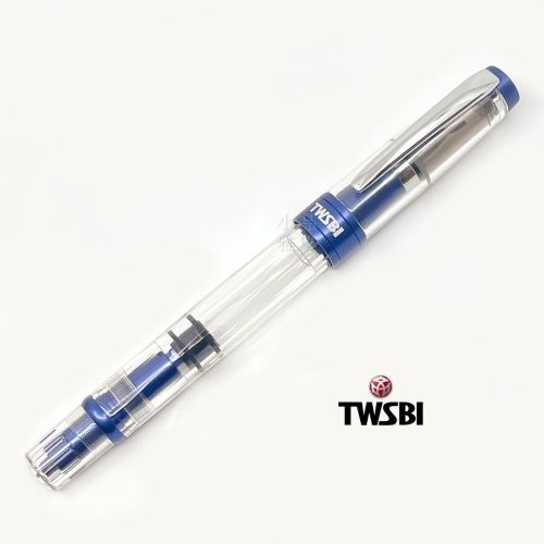 臺灣 TWSBI 三文堂 Diamond ＃580AL R 鋁合金版 透明活塞鋼筆 （海軍藍）