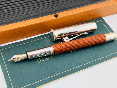 =中古美品= 德國 GRAF VON FABER-CASTELL 經典系列 巴西蘇木 18K 鋼筆 『 老款圖騰筆尖 』