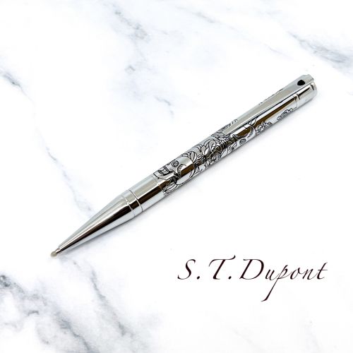 法國 S.T. Dupont 都彭 D-Initial 系列 原子筆（銀骷髏）