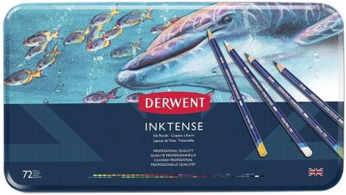 DERWENT 德爾文水墨色鉛筆 72色（鐵盒裝）