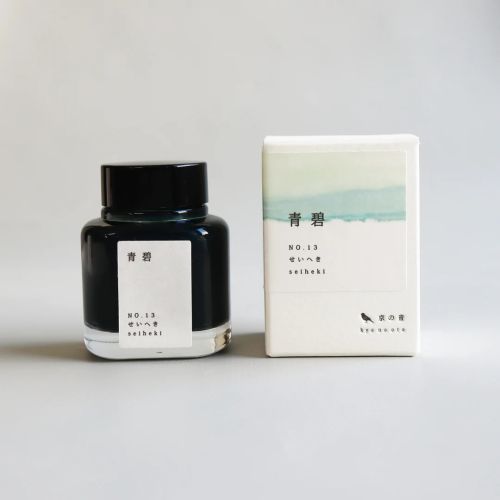 日本 TAG 文具店 40ml 京之音系列 鋼筆 墨水（青碧色）