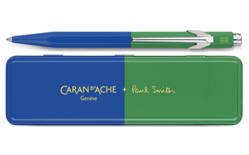 瑞士 卡達 Caran d'Ache 849  + Paul Smith 第四代  原子筆 （鈷藍&翠綠849.338）