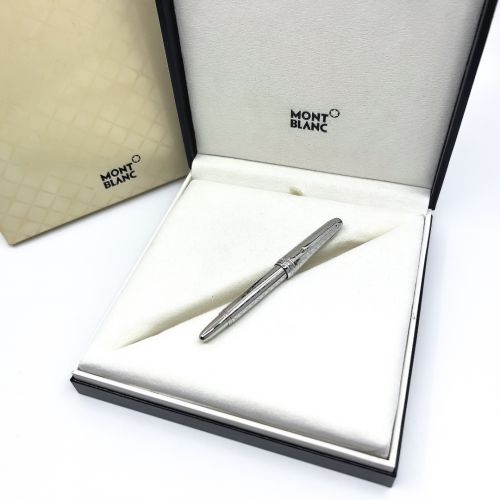 MONTBLANC 萬寶龍 Solitaire Platinum-Plated 鍍白金鑽石紋 MOZART 袖珍款 特別限量款  鋼珠筆