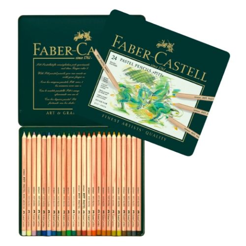 德國 Faber-Castell 輝柏 藝術家級粉彩筆24色/鐵盒（112124）